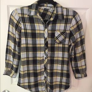 Derek Heart Plaid Top - Size Small